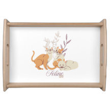 Cute cats - Feline Cute Serving Tray