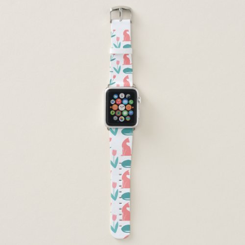 Cute Cats Feline Pet Pattern Gift Cute Summer Apple Watch Band