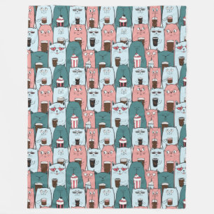 Cute Cats Fleece Blanket