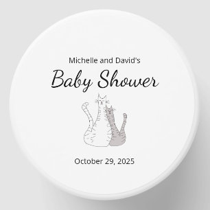Cute Cats Gender Neutral Baby Shower Thank You Mini Candle Favors