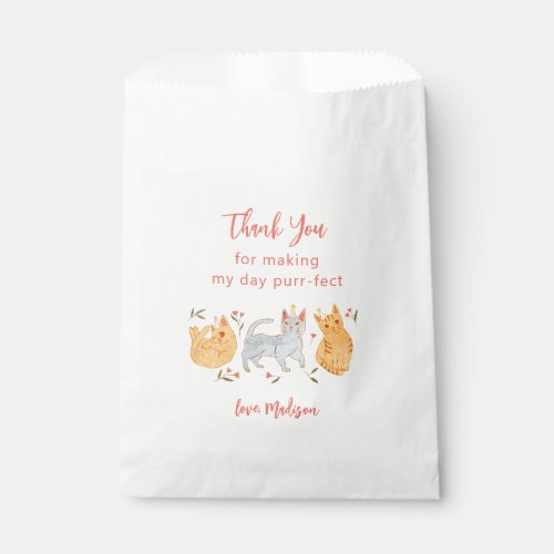 Cute Cats Girls Birthday Party Favor Bag