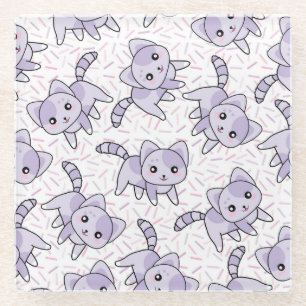 Cute Cats Glass Coaster