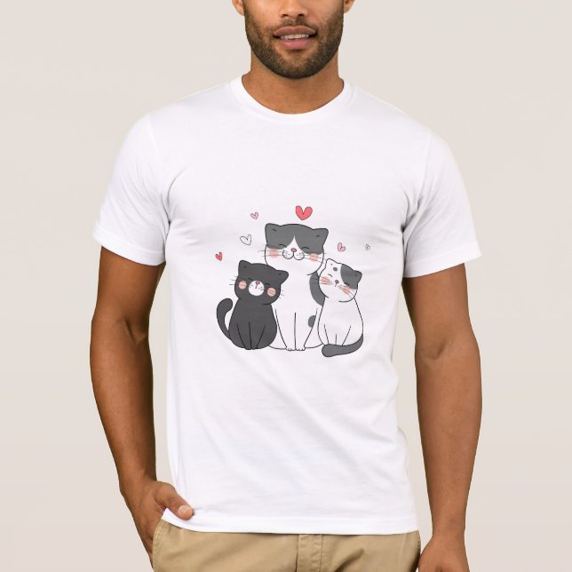 cute cats group | cat lover design | buy now  T-Shirt (Front)