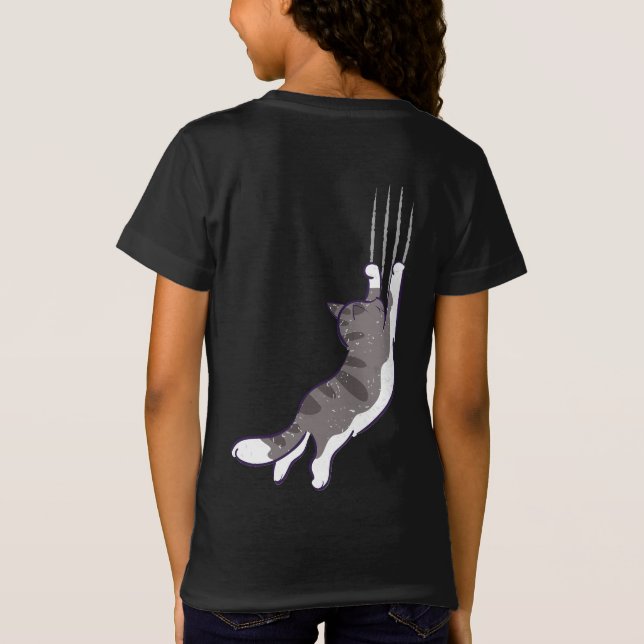 Cute Cats - Hanging on! T-Shirt (Back)