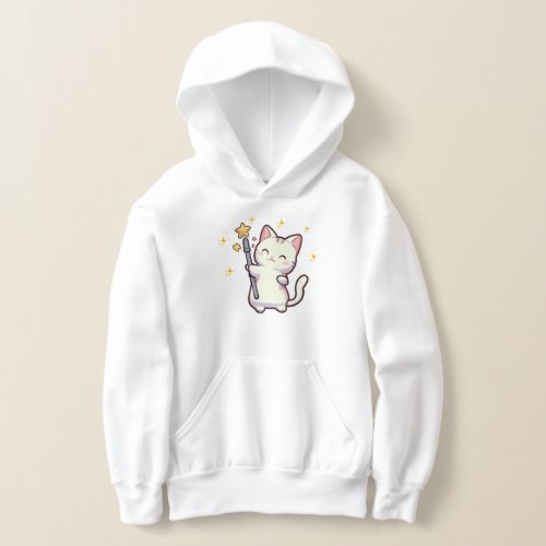 Cute Cats Holding Magic Wand Hoodie