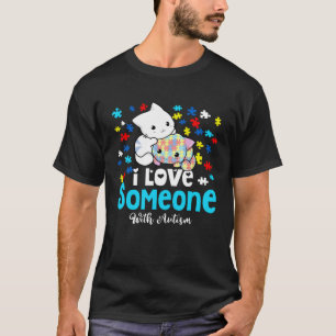 Cute Cats I Love Someone With Autism Color Puzzle  T-Shirt