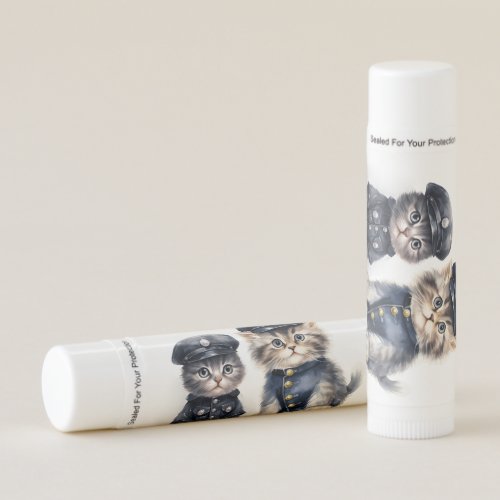 Cute Cats in Police Uniforms Paws of Justice  Lip Balm