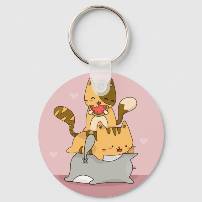 Cute Cats Keychain (Front)