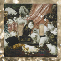 Cute Cats Kittens Vintage Art Home Room Wall Decor Light Switch Cover
