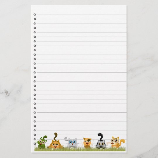 Cute Cats Lined Stationery