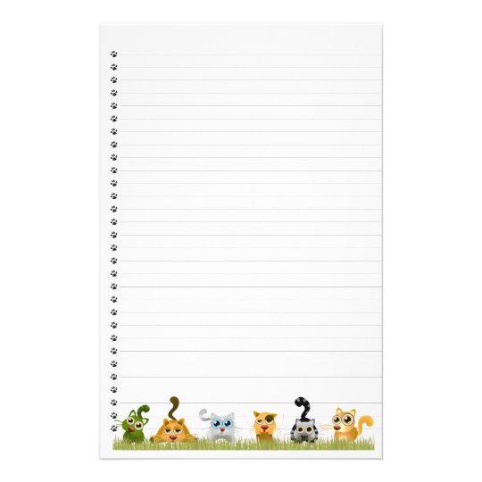 Cute Cats Lined Stationery