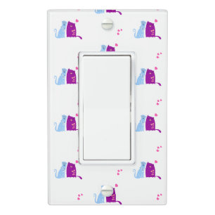 Cute cats love design light switch cover