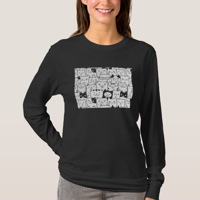 Cute Cats Love Women's Girls Cat T-Shirt (Front)
