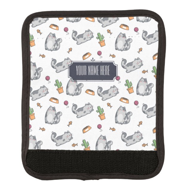 Cute Cats Luggage Handle Wrap (Front)
