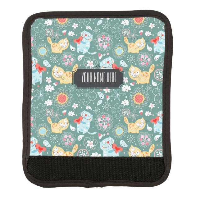 Cute Cats Luggage Handle Wrap (Front)