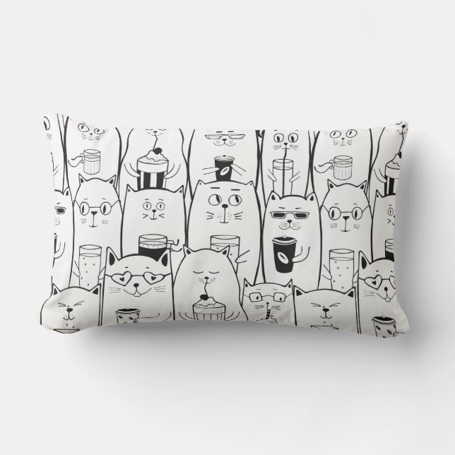Cute Cats Lumbar Pillow (Front)