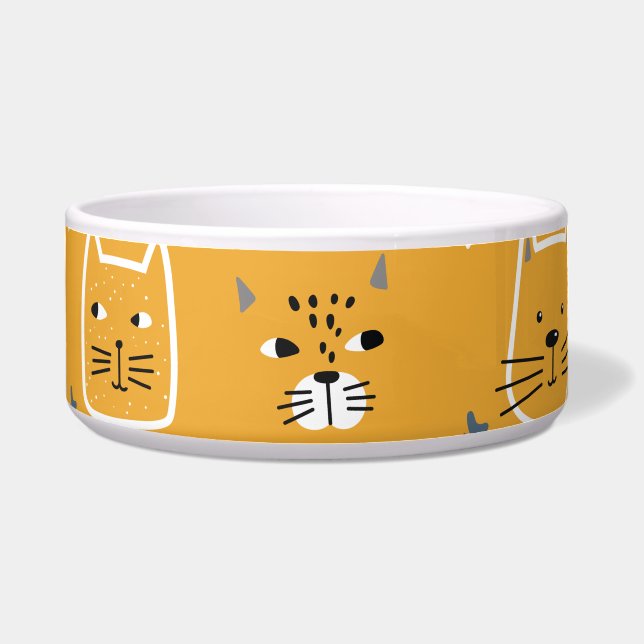 Cute Cats Modern Pattern Bowl (Front)