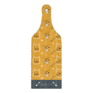 Cute Cats Modern Pattern Personalized Cutting Board