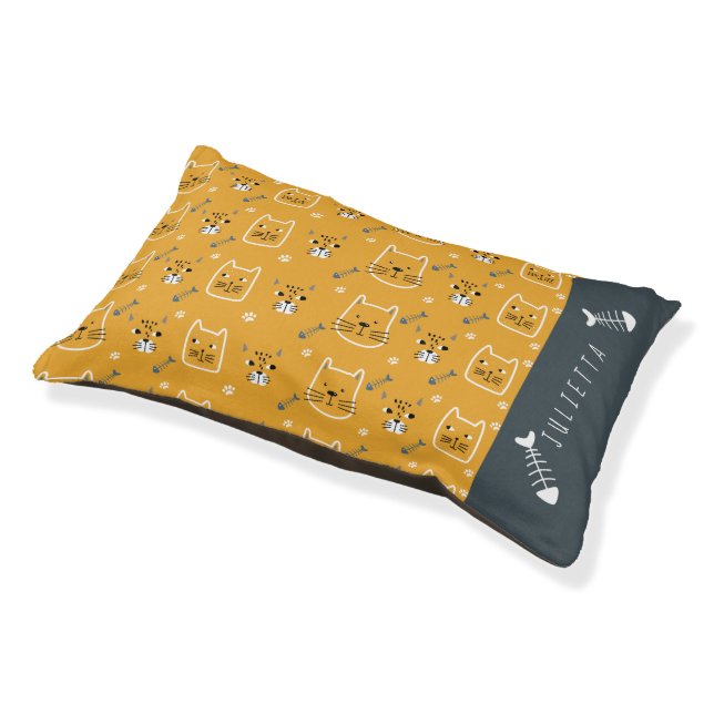 Cute Cats Modern Pattern Pet Bed (Angled)
