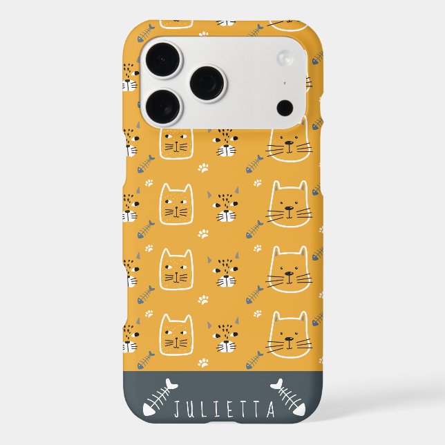 Cute Cats Modern Personalized Pattern Iphone Case (Back)