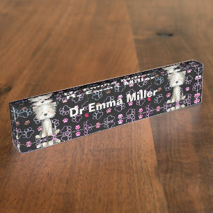 Cute Cats on Paws Name Plate