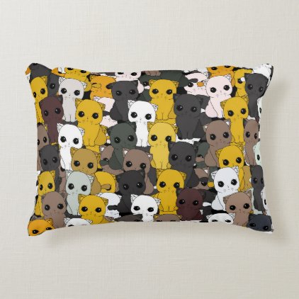 Cute cats pattern accent pillow