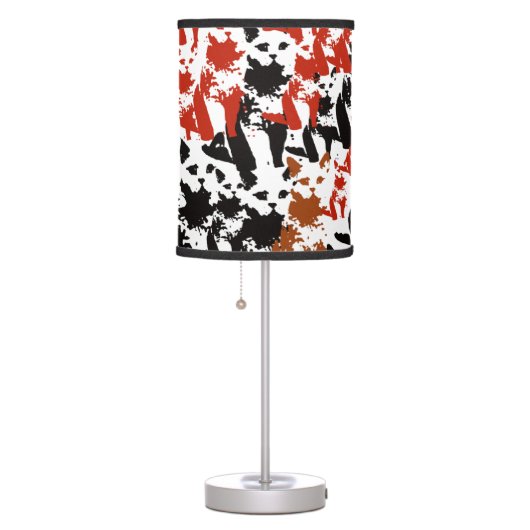 cute cats pattern art table lamp (Right)