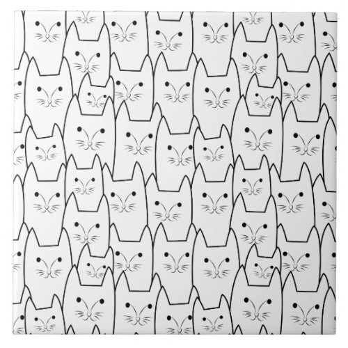 Cute cats pattern ceramic tile