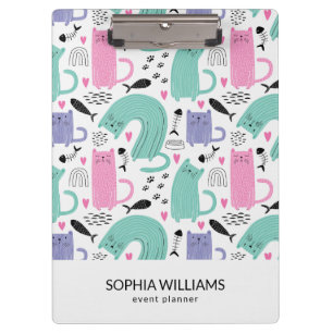 Cute Cats Pattern Clipboard