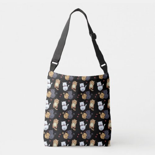 Cute Cats Pattern Crossbody Bag