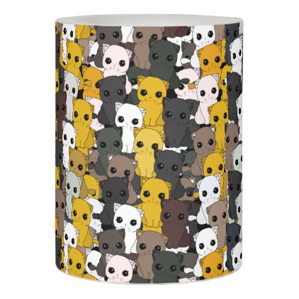 Cute cats pattern flameless candle