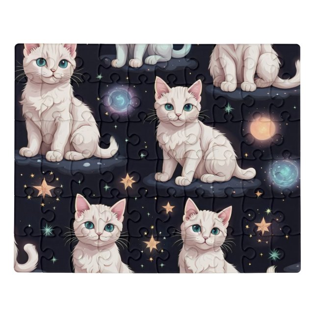Cute Cats Pattern  Jigsaw Puzzle (Puzzle Horizontal)