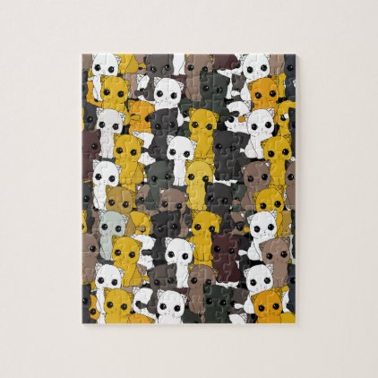 Cute cats pattern jigsaw puzzle