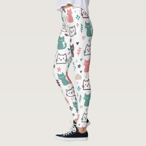 Cute Cats Pattern Leggings