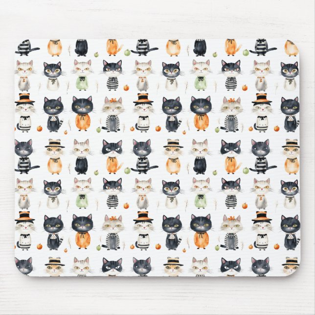 Cute Cats Pattern Mousepad (Front)