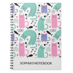 Cute Cats Pattern Notebook