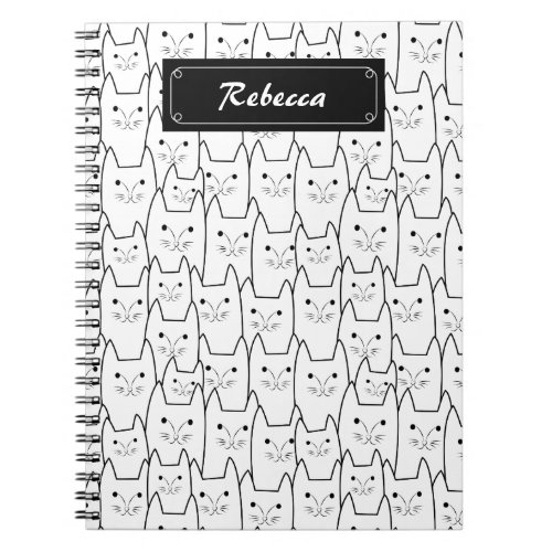 Cute cats pattern notebook