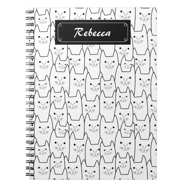 Cute cats pattern notebook (Front)