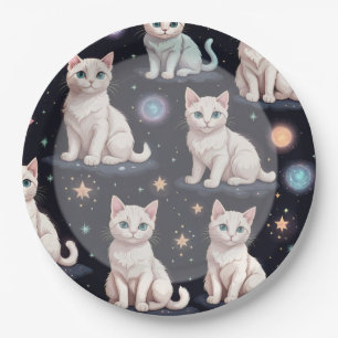 Cute Cats Pattern Paper Plates