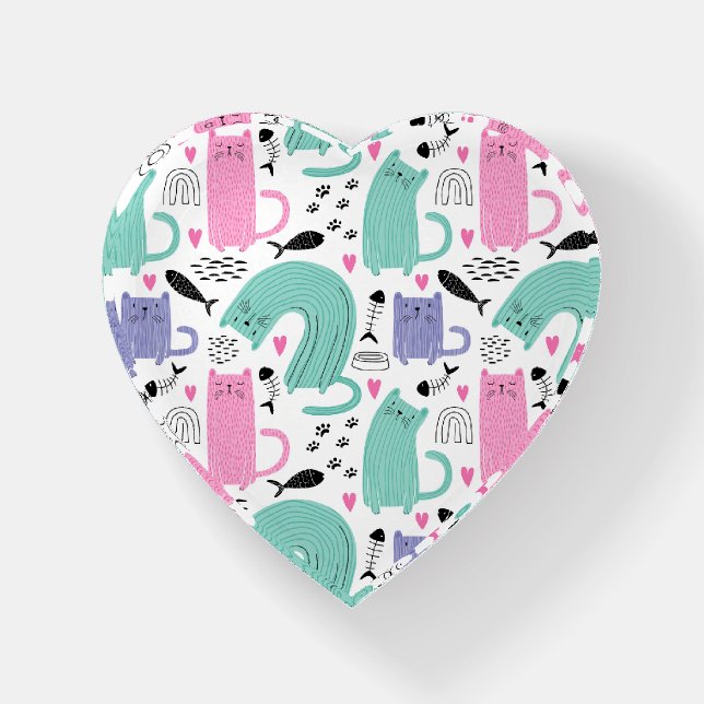 Cute Cats Pattern Paperweight (Front)