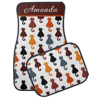 Cute Cats Pattern Personalized Car Floor Mat