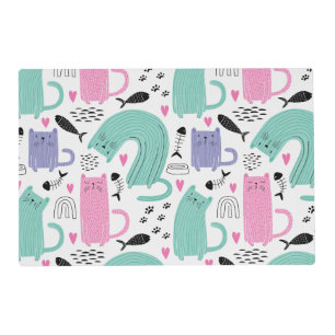 Cute Cats Pattern Placemat