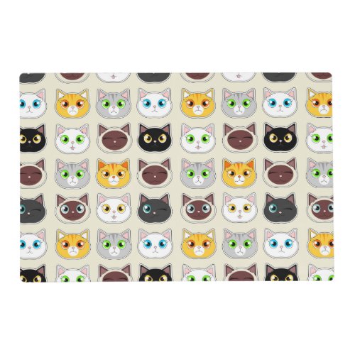 Cute Cats Pattern Placemat