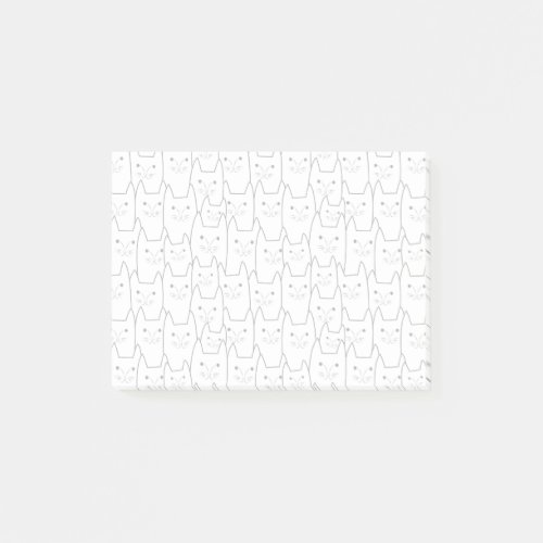 Cute cats pattern post_it notes