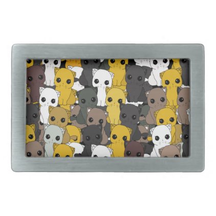 Cute cats pattern rectangular belt buckle