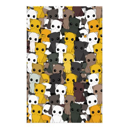 Cute cats pattern stationery