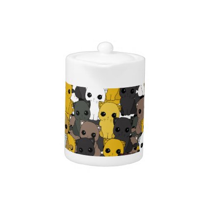 Cute cats pattern teapot