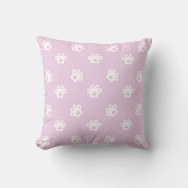 cute cat's paws pattern throw pillow (Front)