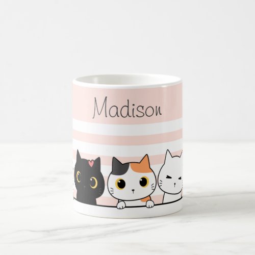 Cute Cats Personalized Coffee Mug