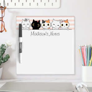 Cute Cats Personalized Dry Erase Board